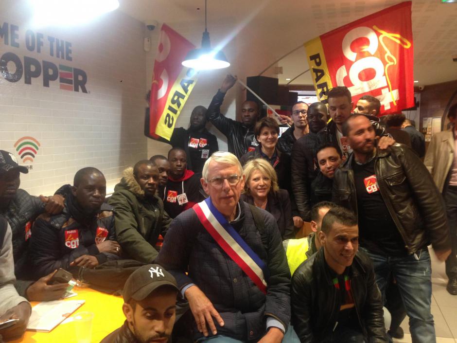 Solidarité avec les travailleurs de Burger King du 3ème, place de la République !
